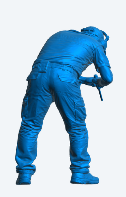 C62 Modern WRC Mechanic – Engine Bay Service Pose, Unpainted