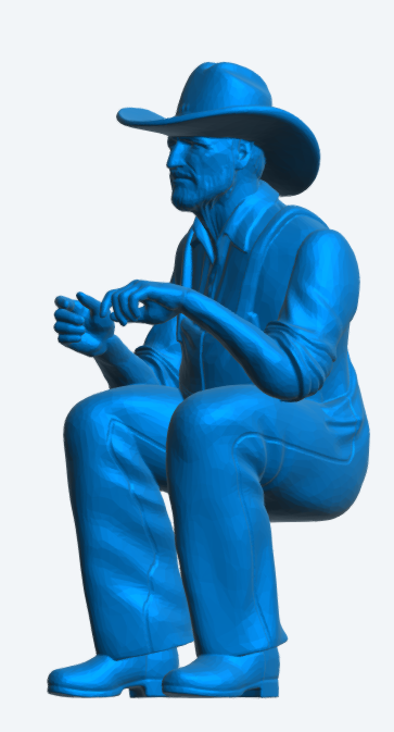 C1 Truck & Farm Driver Figure – Stetson Hat & Dungarees Unpainted