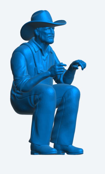 C1 Truck & Farm Driver Figure – Stetson Hat & Dungarees Unpainted