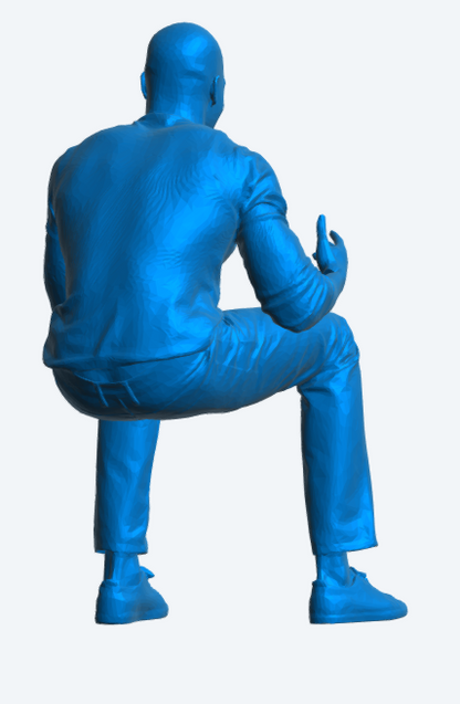 C2 Young Modern Road Rage Driver Figure  Leaning Forward Shouting Unpainted
