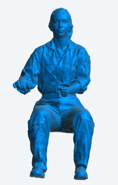 C3 Female Uniformed Commercial Driver Figure Unpainted
