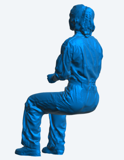 C3 Female Uniformed Commercial Driver Figure Unpainted