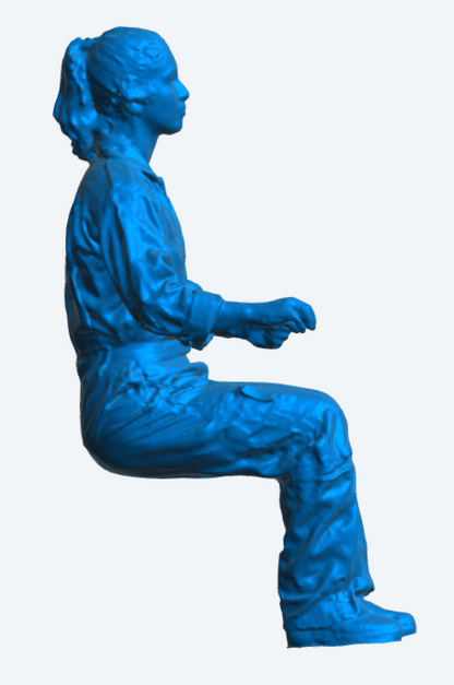 C3 Female Uniformed Commercial Driver Figure Unpainted