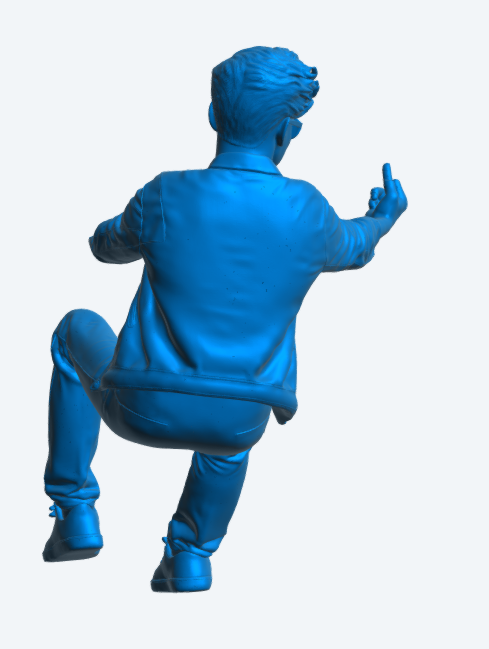C4B Young Trendy Car Driver Figure – RHD Version, Gesture Out of Window Unpainted
