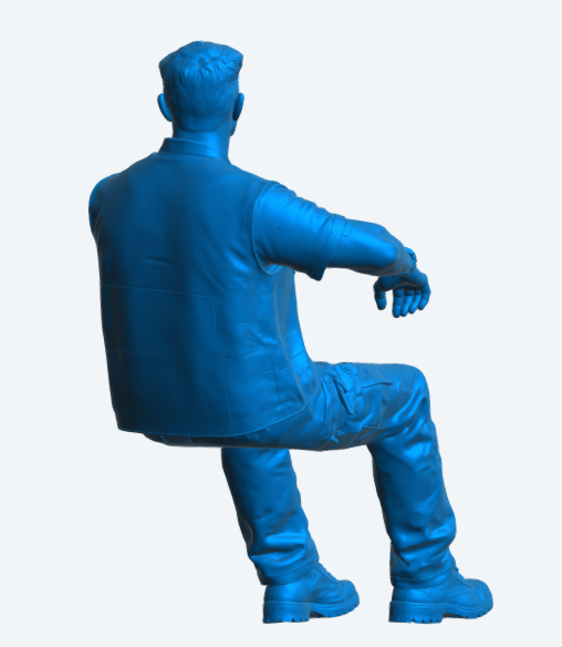C5B Modern Truck Driver Figure – High Visibility Waistcoat, RHD Version Unpainted