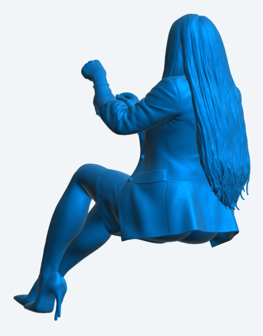 C7B Young Female Driver Figure – Stylish Modern Pose, RHD Version Unpainted
