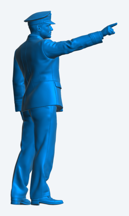 N47 Scale Model Figure – Modern Naval Petty Officer Pointing (Unpainted)