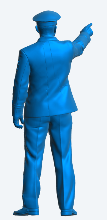 N47 Scale Model Figure – Modern Naval Petty Officer Pointing (Unpainted)