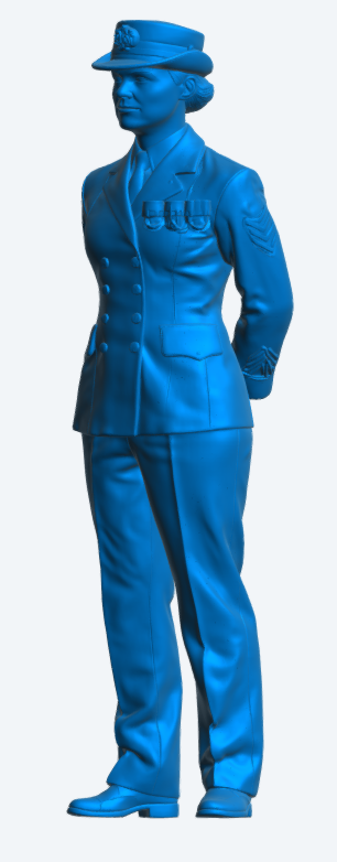 N48 Scale Model Figure – Female Naval Petty Officer on Parade (Unpainted)