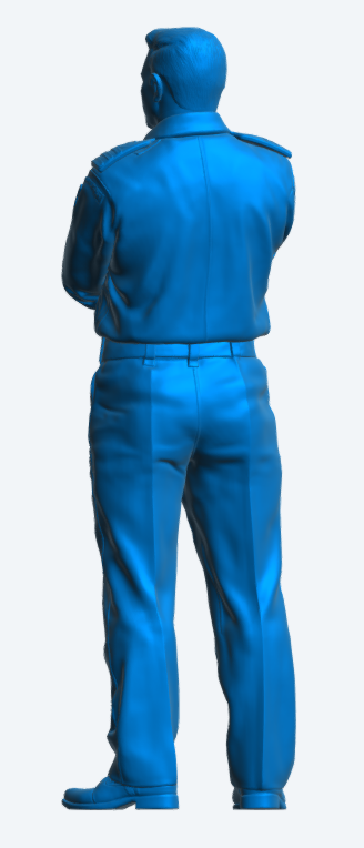 N49 Scale Model Figure – Modern Naval Commander “Bond” Arms Crossed Unpainted