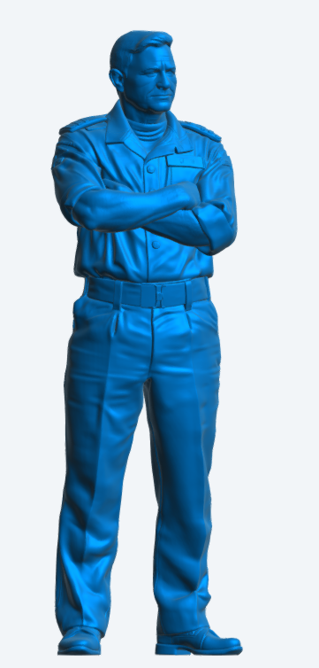 N49 Scale Model Figure – Modern Naval Commander “Bond” Arms Crossed Unpainted