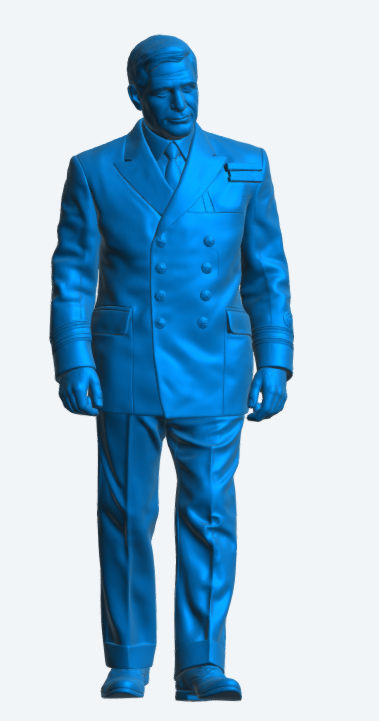 N51 Scale Model Figure – 1960’s Naval Commander “Bond” Walking (Unpainted)