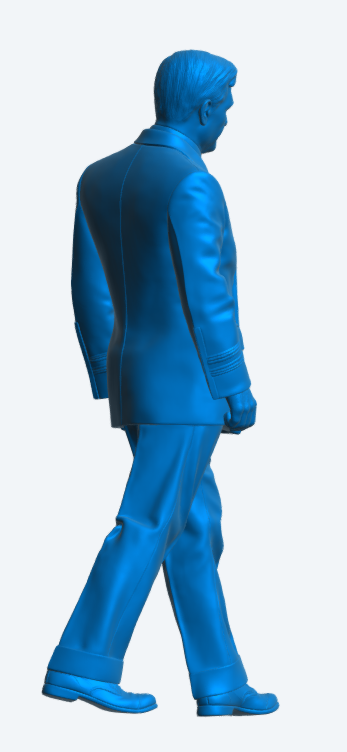 N51 Scale Model Figure – 1960’s Naval Commander “Bond” Walking (Unpainted)