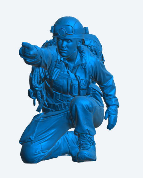 EMS43 Female SAR Dog Handler – Search & Rescue Figure Unpainted