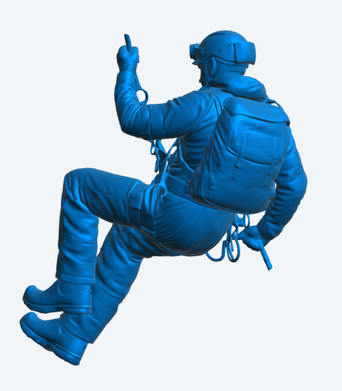 EMS48 Abseiling Rescue Technician – Suspended Rope Figure Unpainted