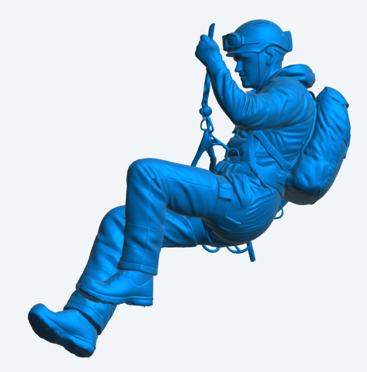 EMS48 Abseiling Rescue Technician – Suspended Rope Figure Unpainted