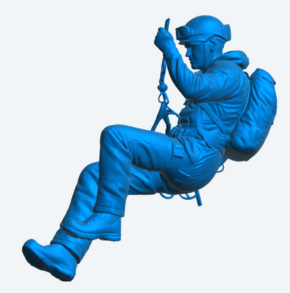 EMS48 Abseiling Rescue Technician – Suspended Rope Figure Unpainted