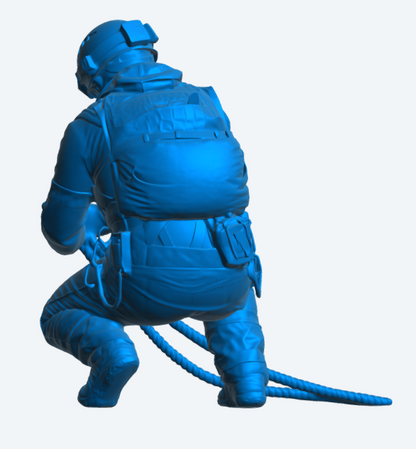 EMS47 Female Mountain Rescue Technician – Rope Handling Figure unpainted