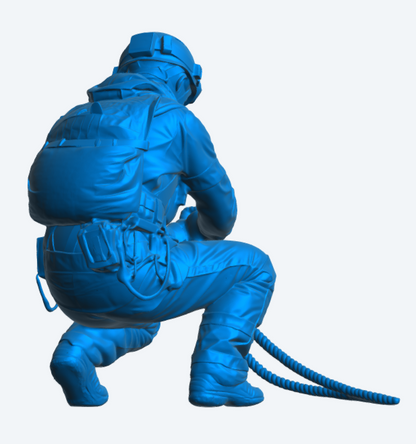 EMS47 Female Mountain Rescue Technician – Rope Handling Figure unpainted