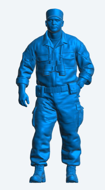 N45 Scale Model Figure – Naval Crewman with Binoculars (Unpainted)