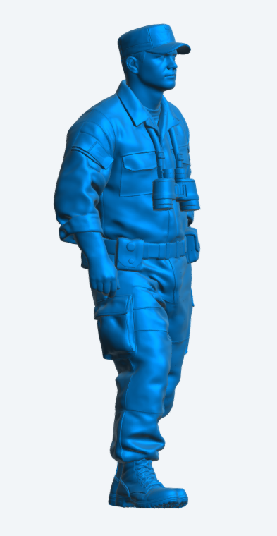 N45 Scale Model Figure – Naval Crewman with Binoculars (Unpainted)