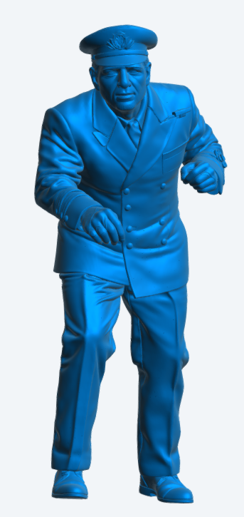 N57 Scale Model Figure – WWII Naval Officer Using Compass The Cruel Sea Unpainted