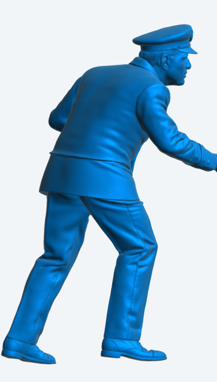 N57 Scale Model Figure – WWII Naval Officer Using Compass The Cruel Sea Unpainted