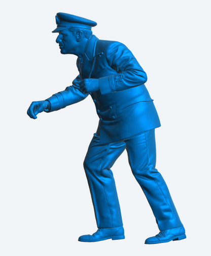 N57 Scale Model Figure – WWII Naval Officer Using Compass The Cruel Sea Unpainted