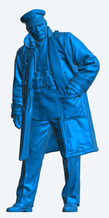 N58 Scale Model Figure – WWII Naval Commander “Erikson”  The Cruel Sea Unpainted)