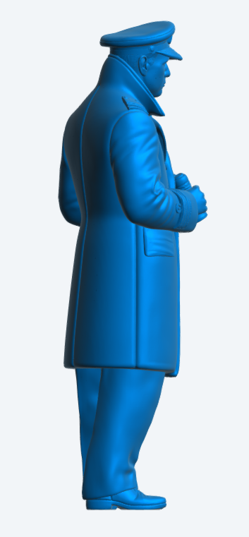 N55 Scale Model Figure – WWII Naval Commander  The Cruel Sea Unpainted