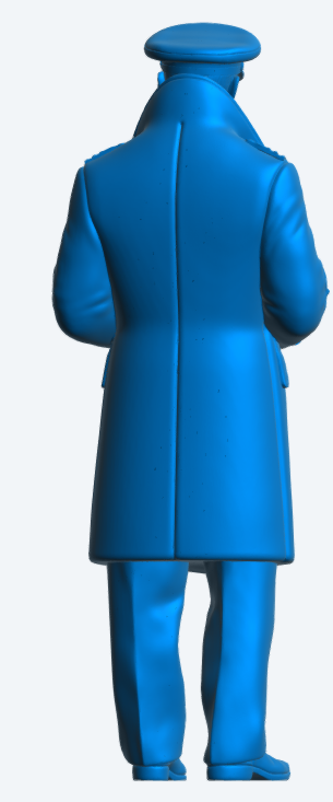 N55 Scale Model Figure – WWII Naval Commander  The Cruel Sea Unpainted