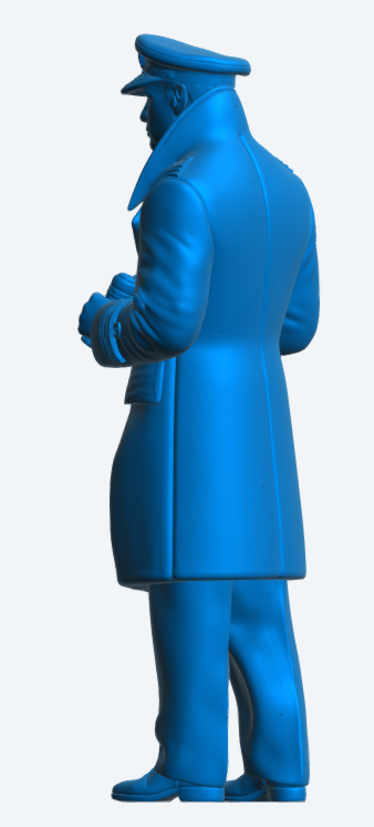 N55 Scale Model Figure – WWII Naval Commander  The Cruel Sea Unpainted