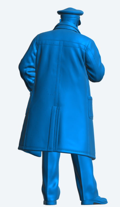 N59 Scale Model Figure – WWII Naval Commander with Pipe Unpainted