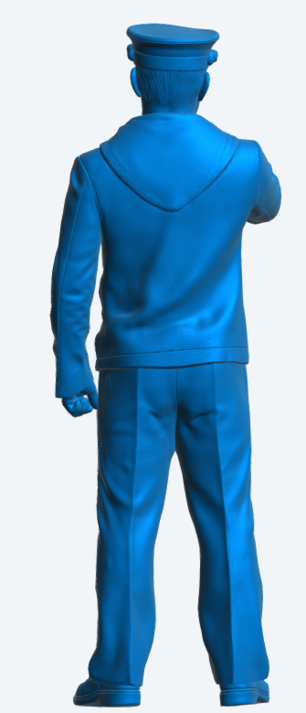 N46 Scale Model Figure – Boatswain’s Mate Using Bosun’s Pipe Unpainted