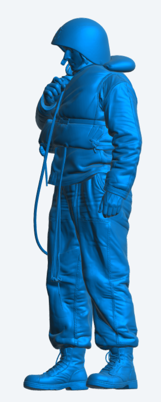 N61 Scale Model Figure – US Navy Deck Talker with Mk2 Helmet Unpainted