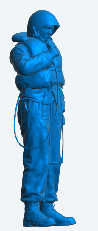 N61 Scale Model Figure – US Navy Deck Talker with Mk2 Helmet Unpainted