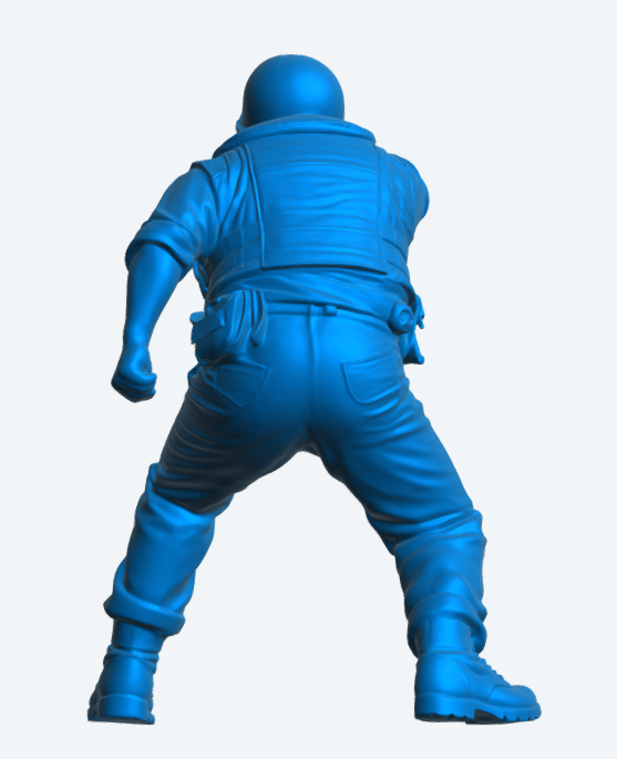 N62 Scale Model Figure – US Navy Deck Crewman Pointing Unpainted