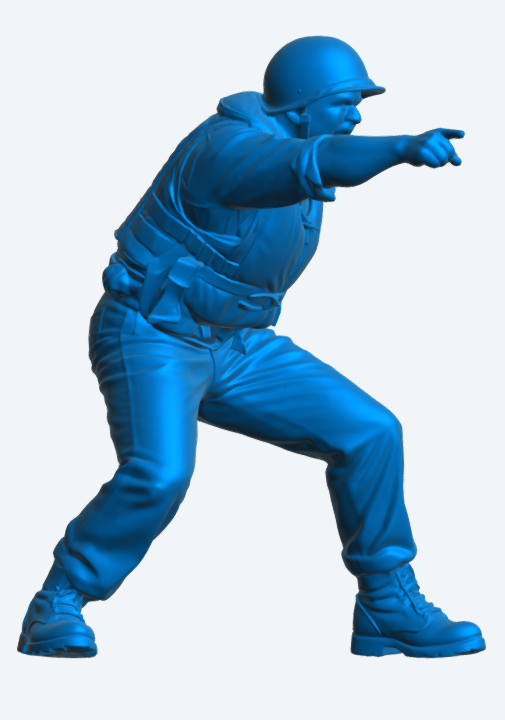 N62 Scale Model Figure – US Navy Deck Crewman Pointing Unpainted