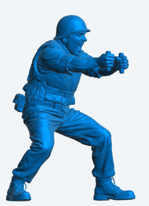 N63 Scale Model Figure – Naval Gunner Operating Deck Weapon (Unpainted)