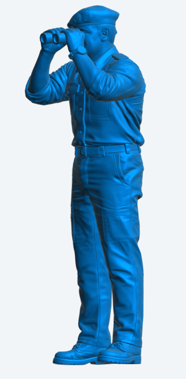 N67 Scale Model Figure – Royal Navy Crewman with Binoculars Cold War AWD, Unpainted