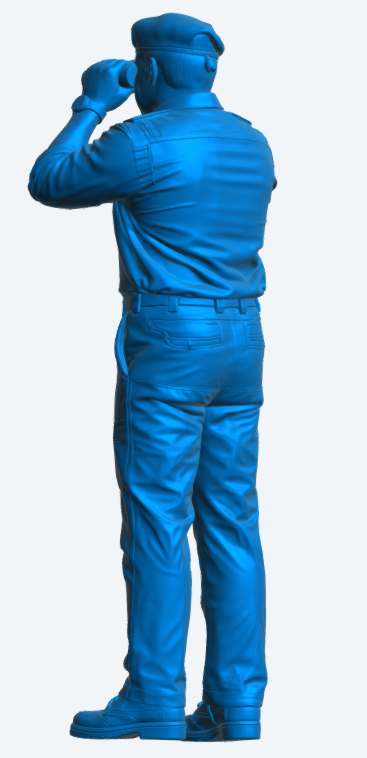 N67 Scale Model Figure – Royal Navy Crewman with Binoculars Cold War AWD, Unpainted