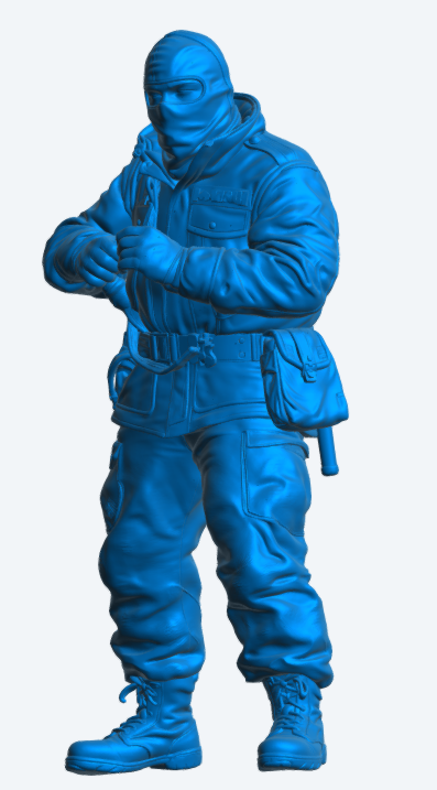 N70 Scale Model Figure – Royal Navy Crewman in Anti-Flash Gear Falklands War Era, Unpainted
