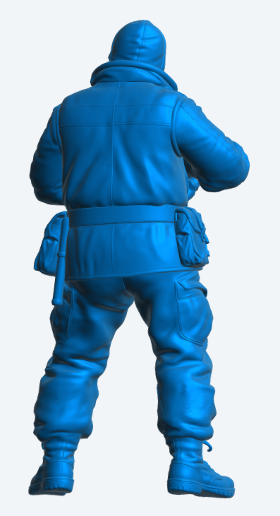 N70 Scale Model Figure – Royal Navy Crewman in Anti-Flash Gear Falklands War Era, Unpainted