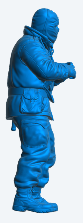 N70 Scale Model Figure – Royal Navy Crewman in Anti-Flash Gear Falklands War Era, Unpainted