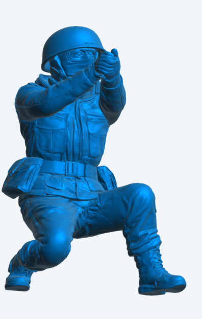 N71 Scale Model Figure – Royal Navy Crewman with Helmet & Anti-Flash Gear Falklands War, Unpainted