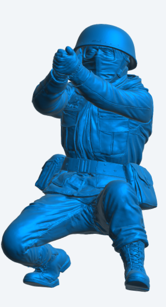 N71 Scale Model Figure – Royal Navy Crewman with Helmet & Anti-Flash Gear Falklands War, Unpainted