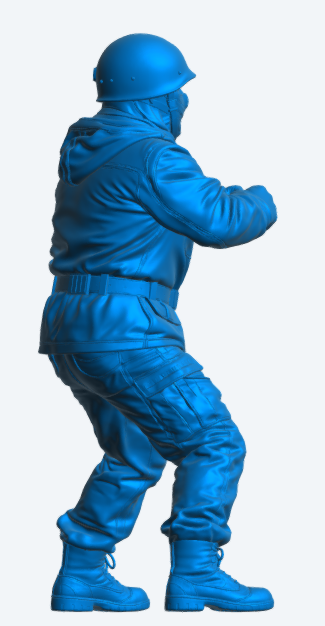 N76 Modellfigur – Kanonenbesatzung der Royal Navy in Flammschutzbekleidung, unbemalt)