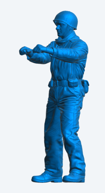 N77 Maßstabgetreue Modellfigur – Kanonenbesatzung der Royal Navy in Anti-Flash-Ausrüstung, unlackiert