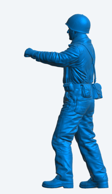 N77 Maßstabgetreue Modellfigur – Kanonenbesatzung der Royal Navy in Anti-Flash-Ausrüstung, unlackiert