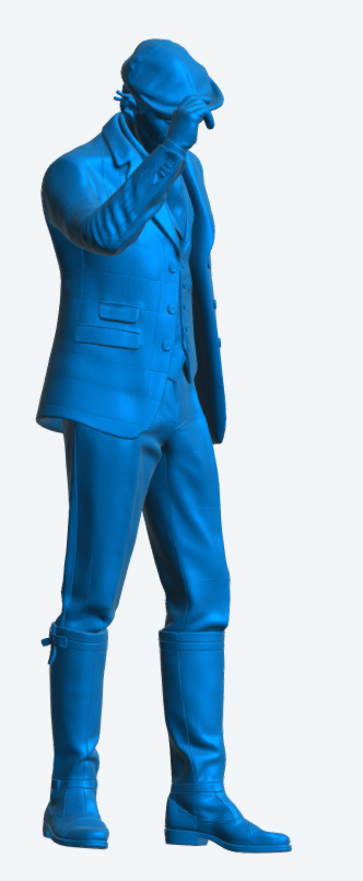 L21 Gentleman Farmer Tipping Cap Figure – Country Estate Greeting Pose Unpainted